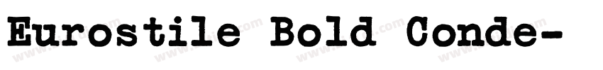 Eurostile Bold Conde字体转换